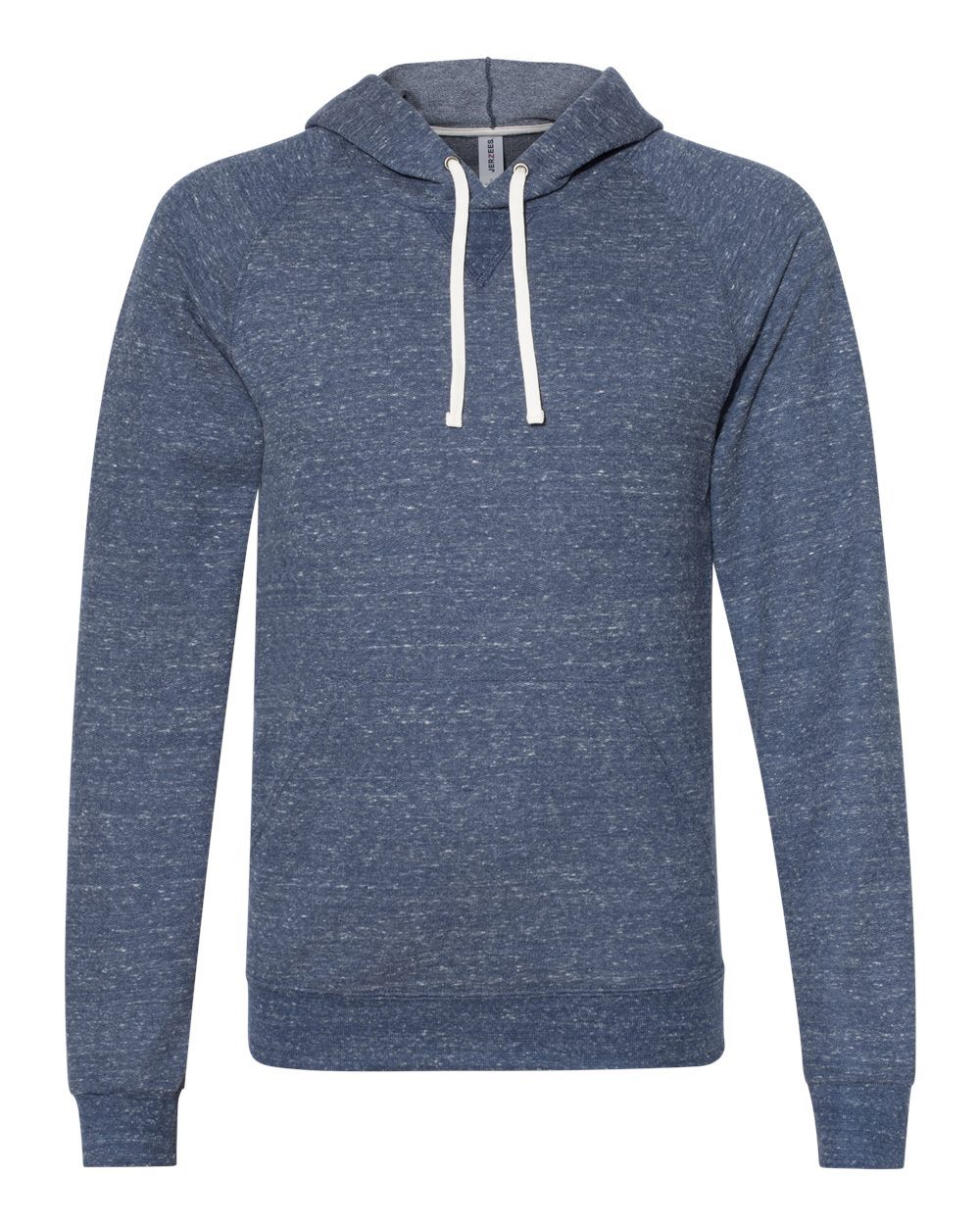 JERZEES-90MR-Snow Heather French Terry Raglan Hooded Sweatshirt - Image 46