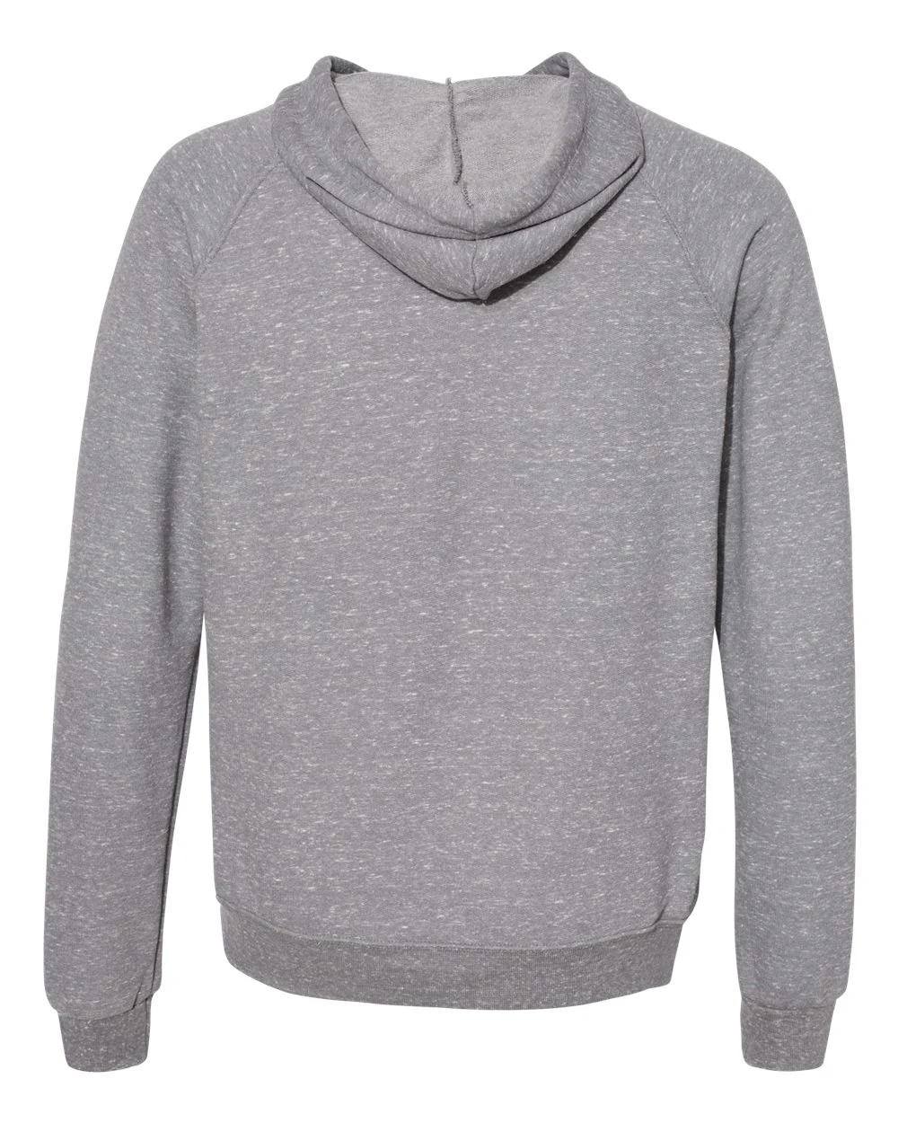 JERZEES-90MR-Snow Heather French Terry Raglan Hooded Sweatshirt - Image 5