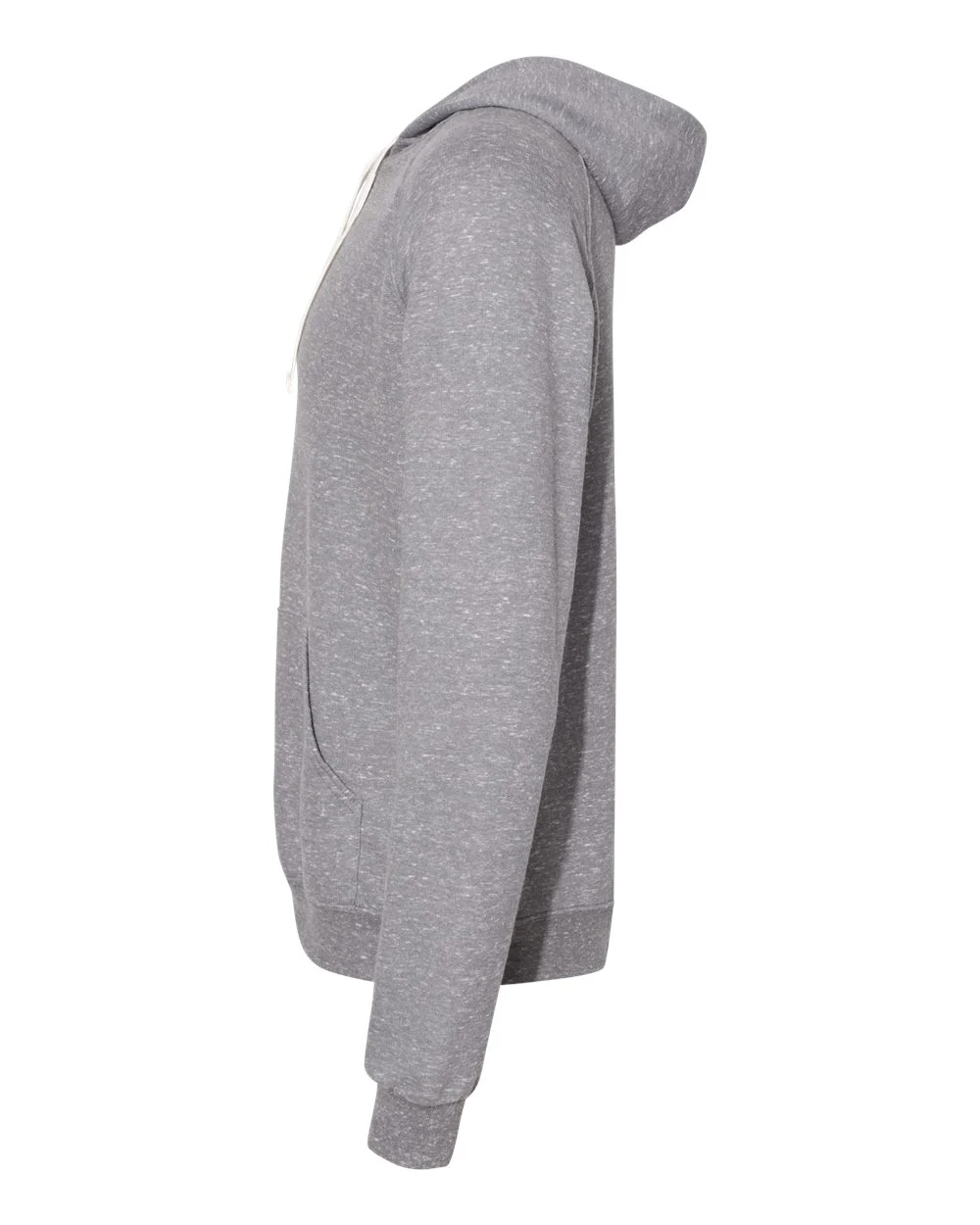 JERZEES-90MR-Snow Heather French Terry Raglan Hooded Sweatshirt - Image 6