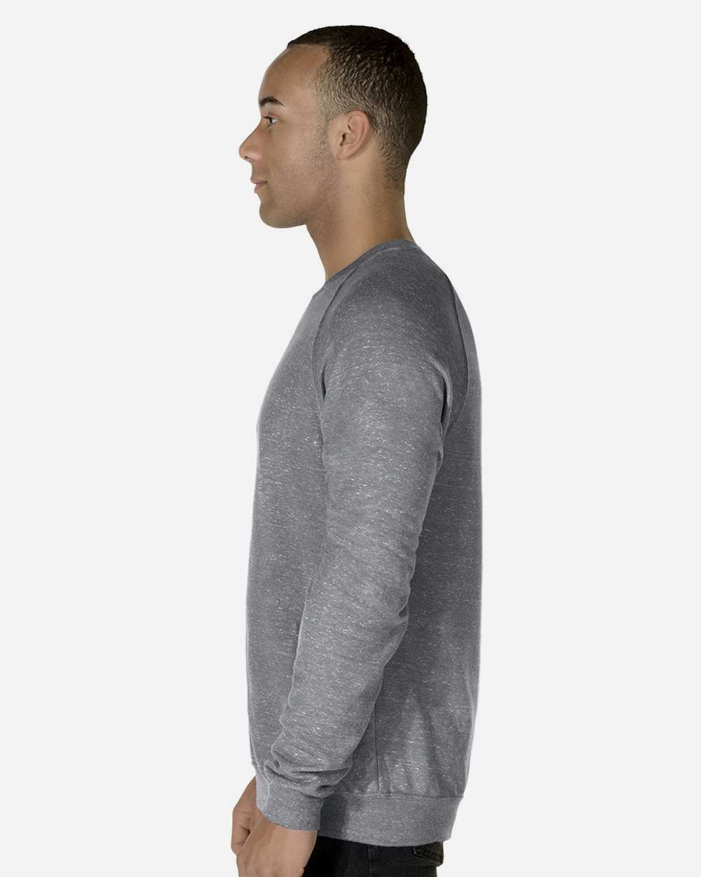 JERZEES-91MR-Snow Heather French Terry Crewneck Sweatshirt - Image 12