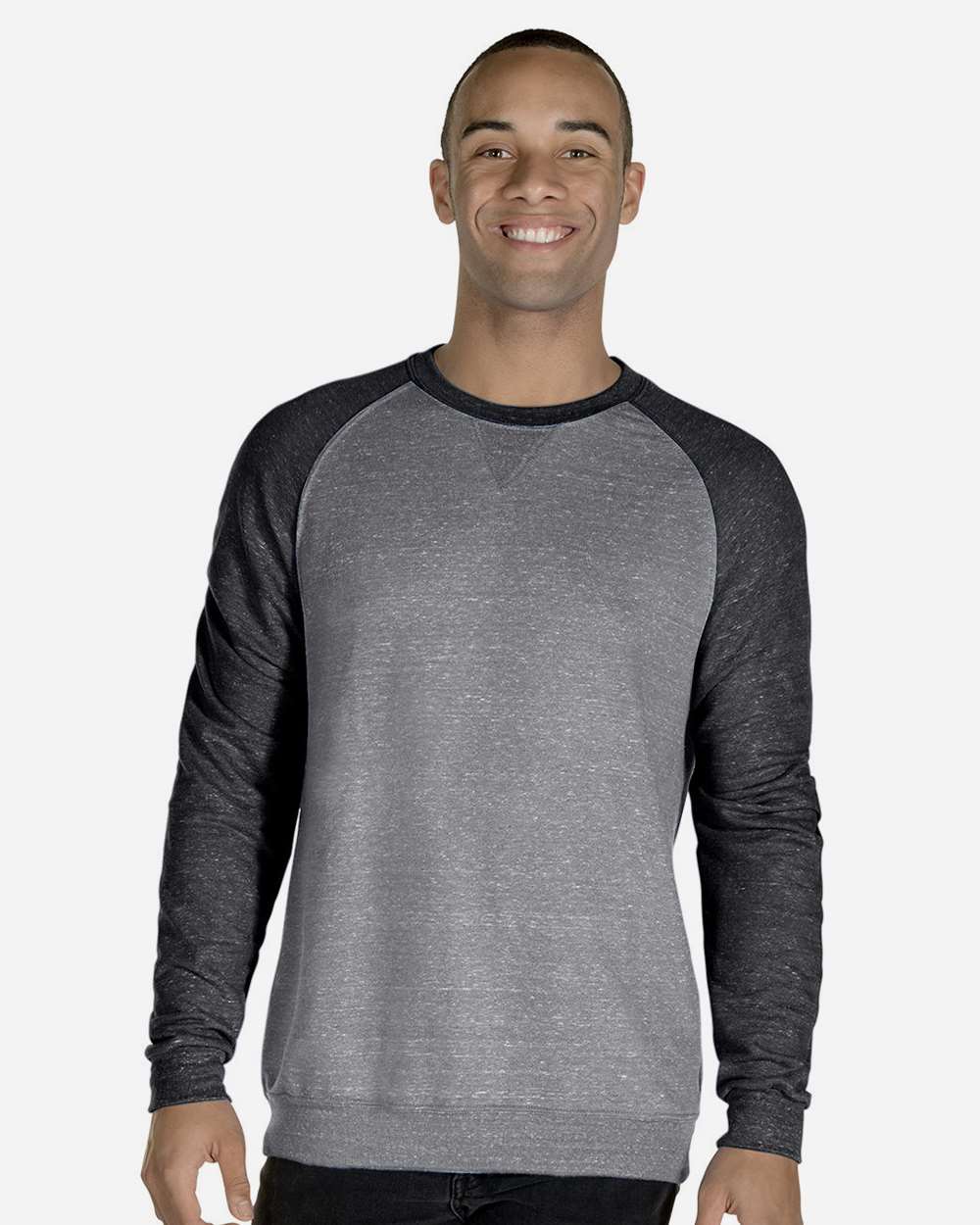 JERZEES-91MR-Snow Heather French Terry Crewneck Sweatshirt - Image 17