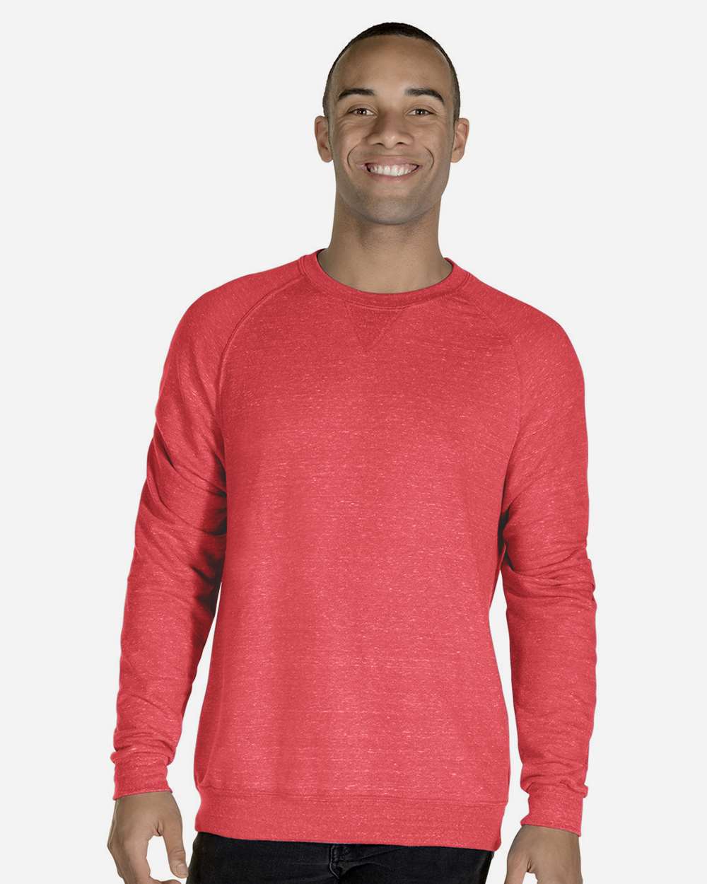 JERZEES-91MR-Snow Heather French Terry Crewneck Sweatshirt - Image 35