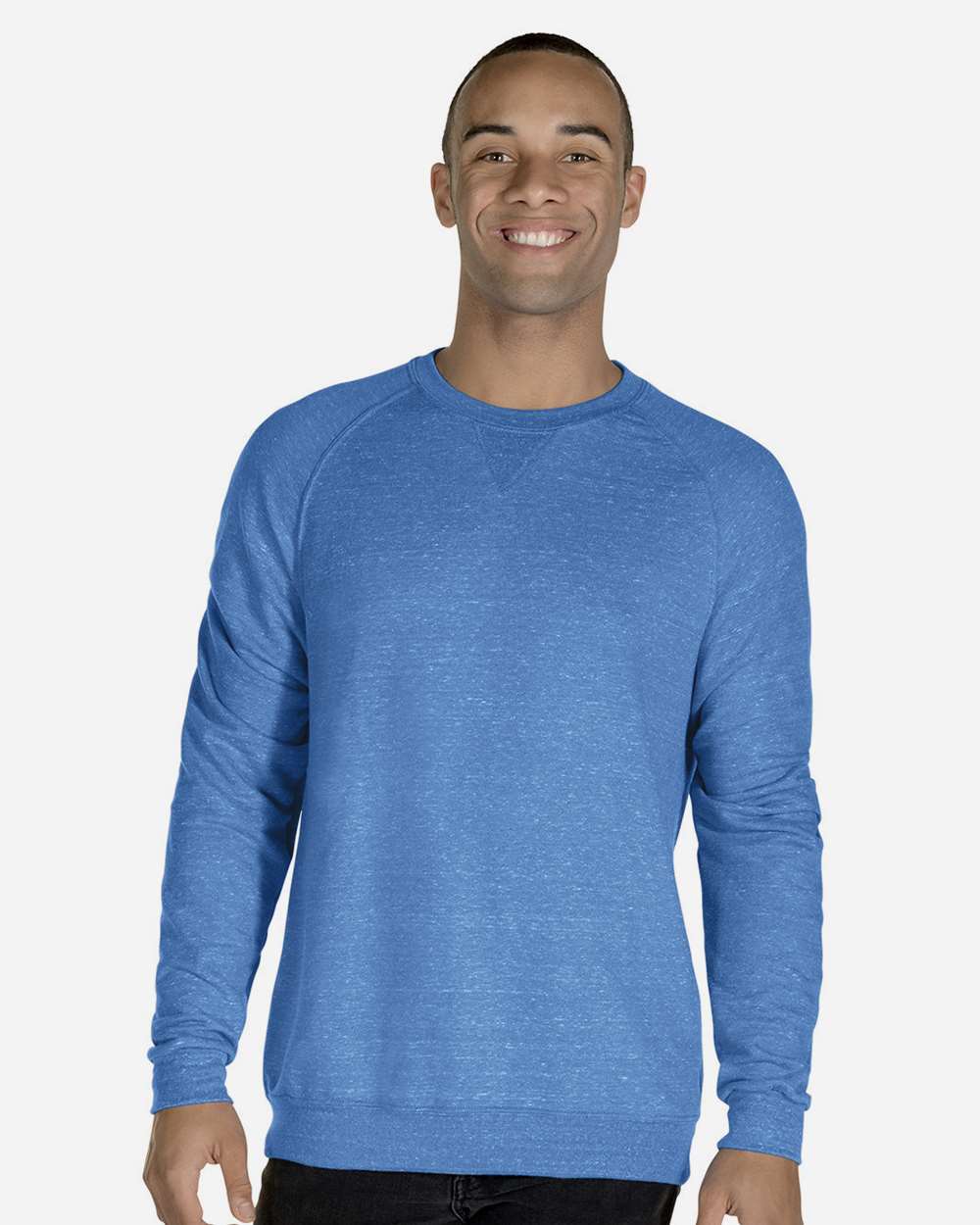 JERZEES-91MR-Snow Heather French Terry Crewneck Sweatshirt - Image 41