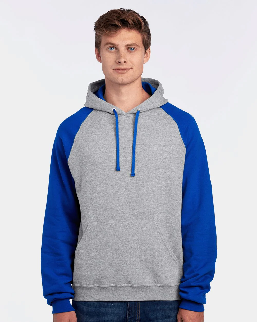 JERZEES-96CR-Nublend® Colorblocked Raglan Hooded Sweatshirt - Image 4