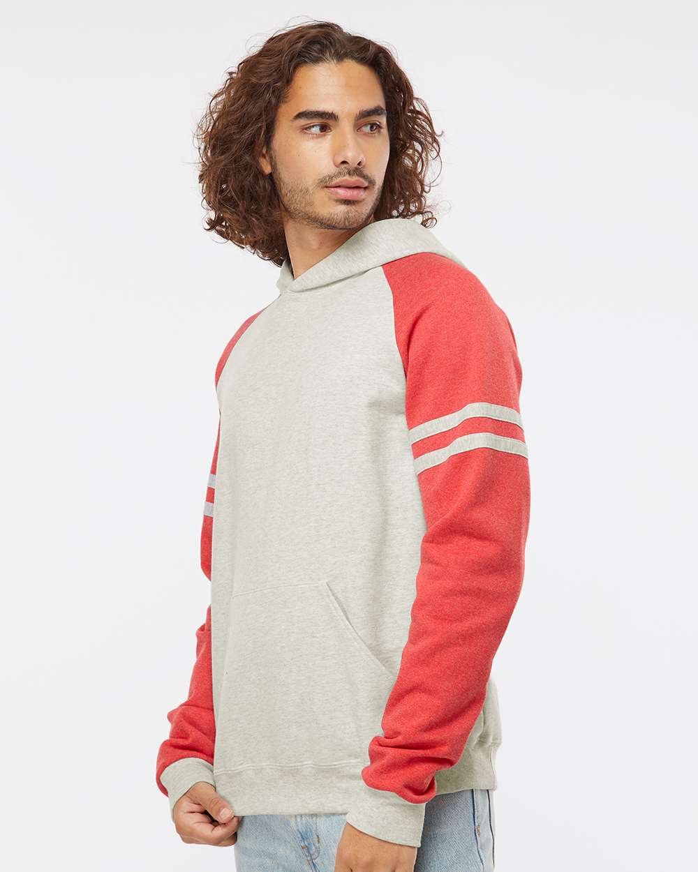 JERZEES-97CR-Nublend® Varsity Colorblocked Raglan Hooded Sweatshirt - Image 12