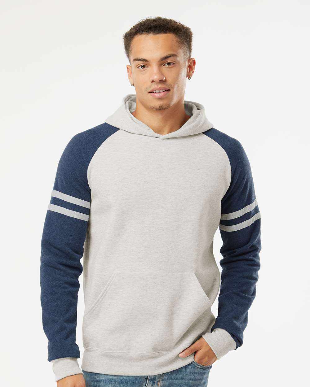 JERZEES-97CR-Nublend® Varsity Colorblocked Raglan Hooded Sweatshirt - Image 23