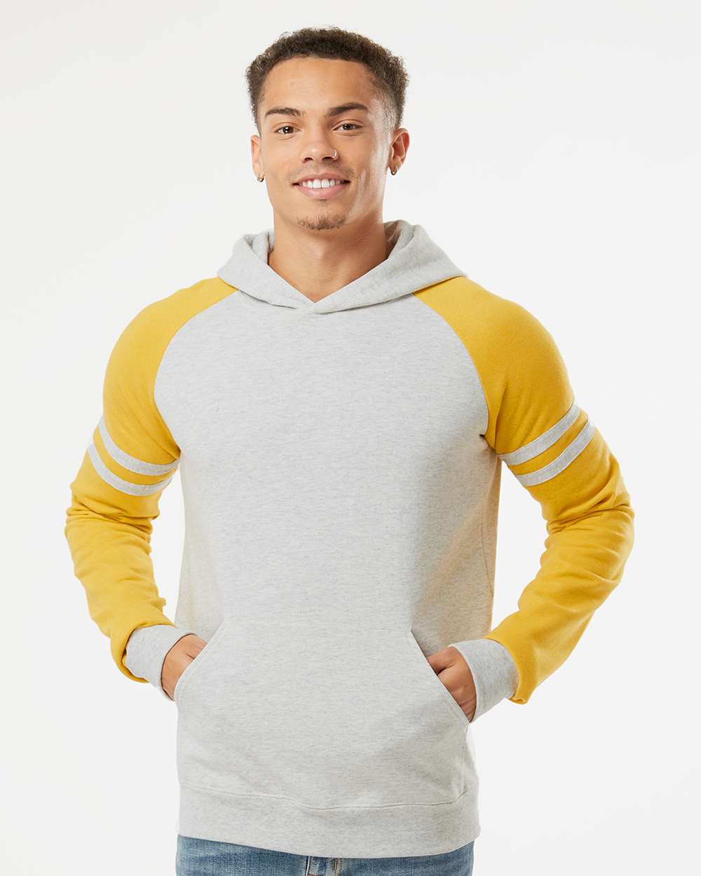 JERZEES-97CR-Nublend® Varsity Colorblocked Raglan Hooded Sweatshirt - Image 29