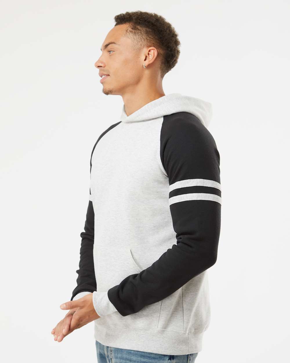 JERZEES-97CR-Nublend® Varsity Colorblocked Raglan Hooded Sweatshirt - Image 5