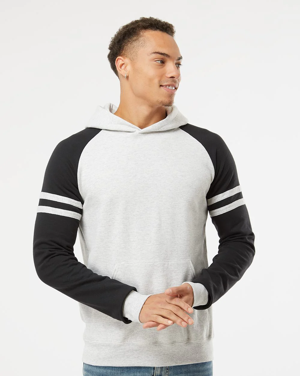 JERZEES-97CR-Nublend® Varsity Colorblocked Raglan Hooded Sweatshirt - Image 7