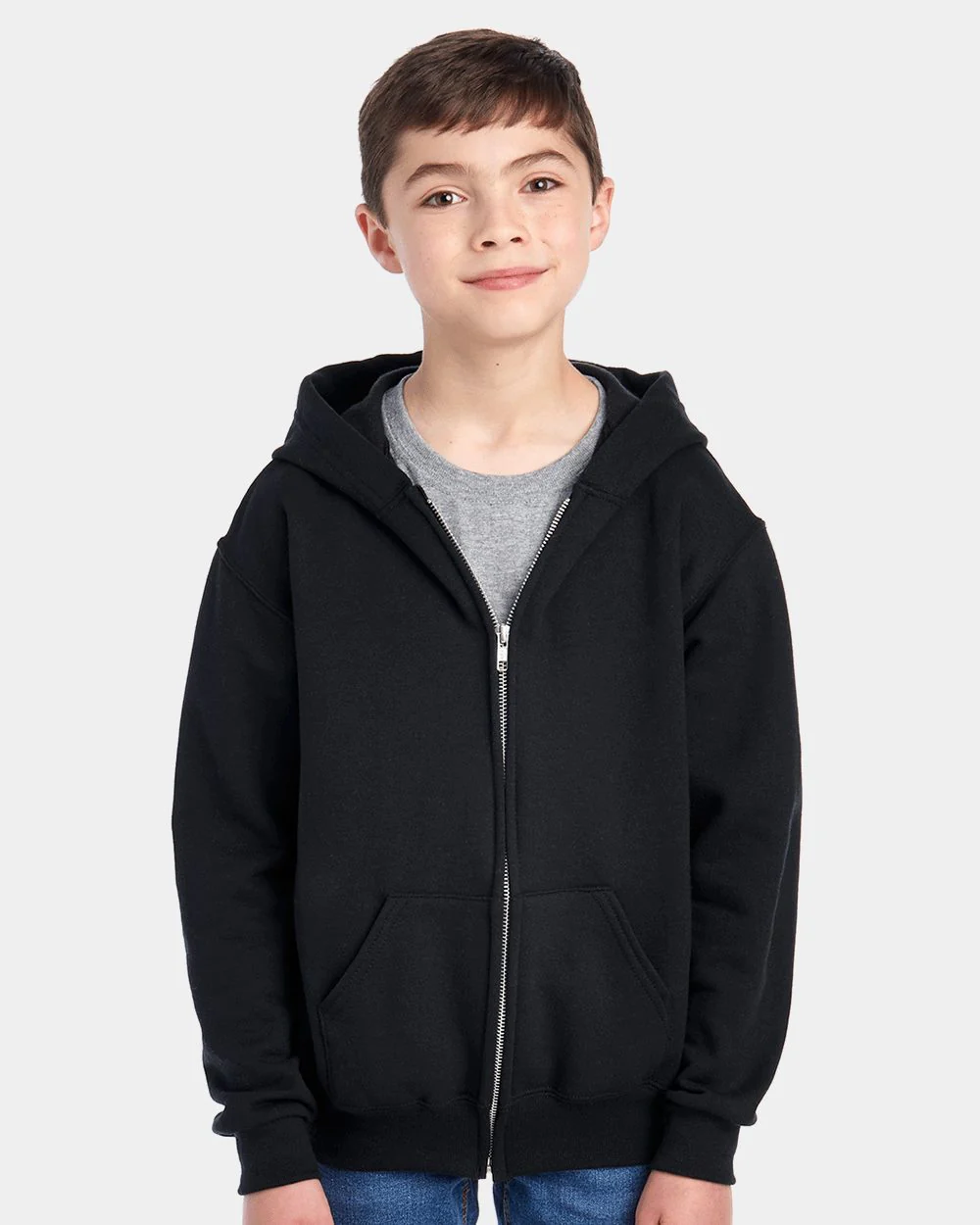 JERZEES-993BR-NuBlend® Youth Full-Zip Hooded Sweatshirt - Image 4
