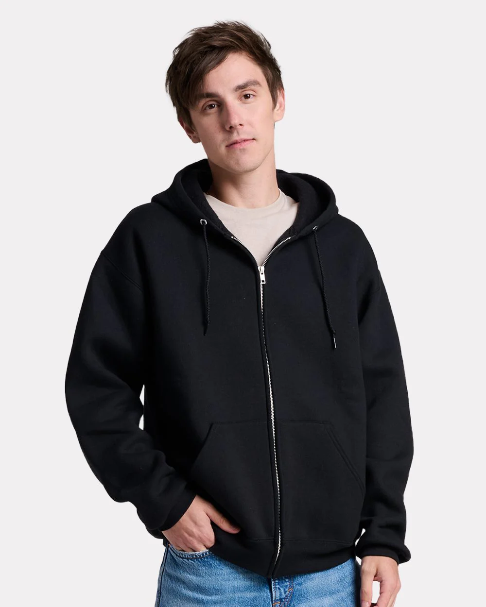 JERZEES-Z12MR-Rugged Full-Zip Hooded Sweatshirt - Image 4
