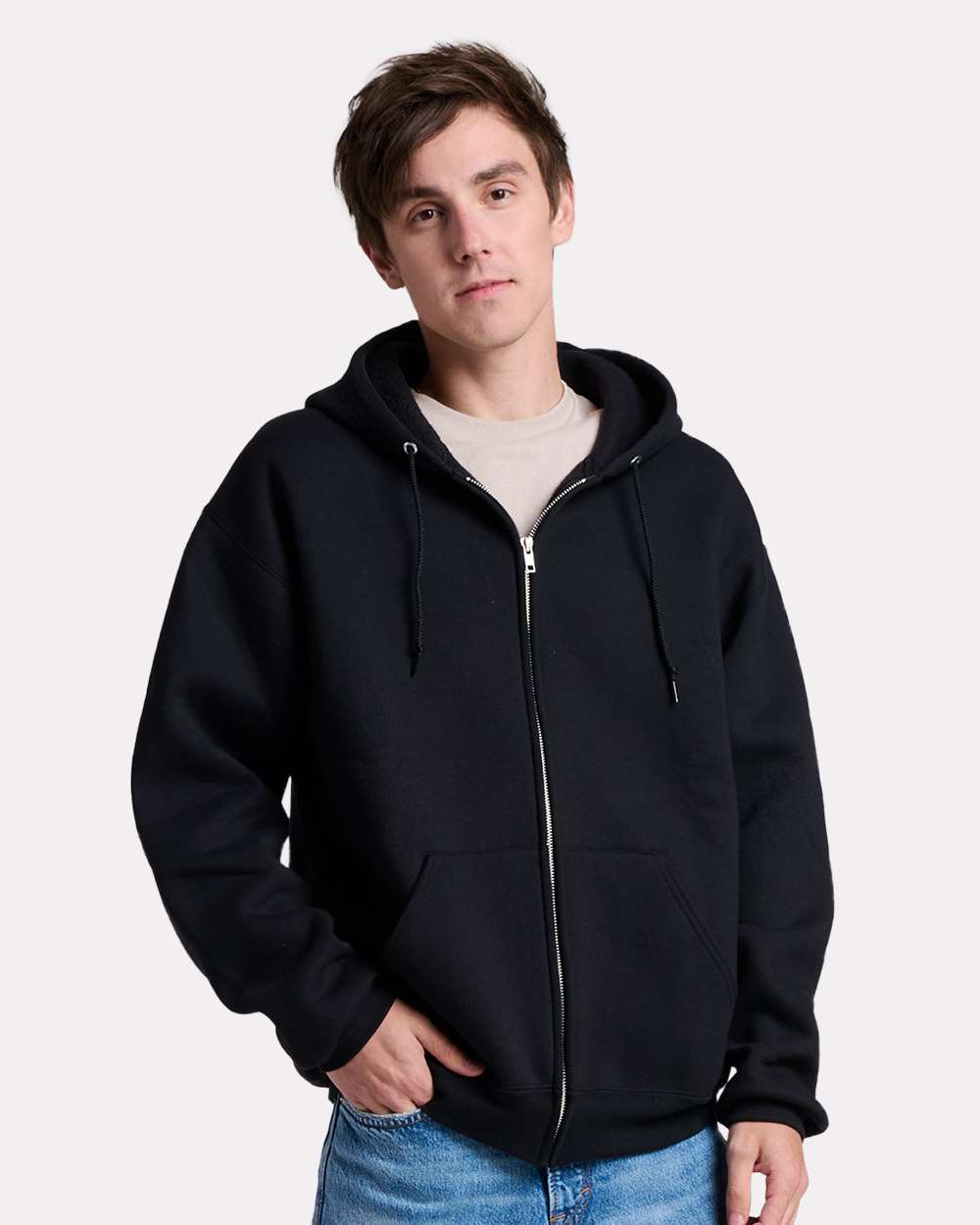 JERZEES-Z12MR-Rugged Full-Zip Hooded Sweatshirt - Image 5