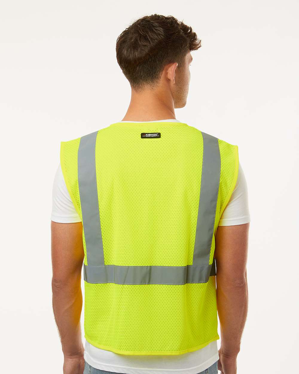 Kishigo-1089-1090-Single Pocket Zipper Mesh Vest - Image 6
