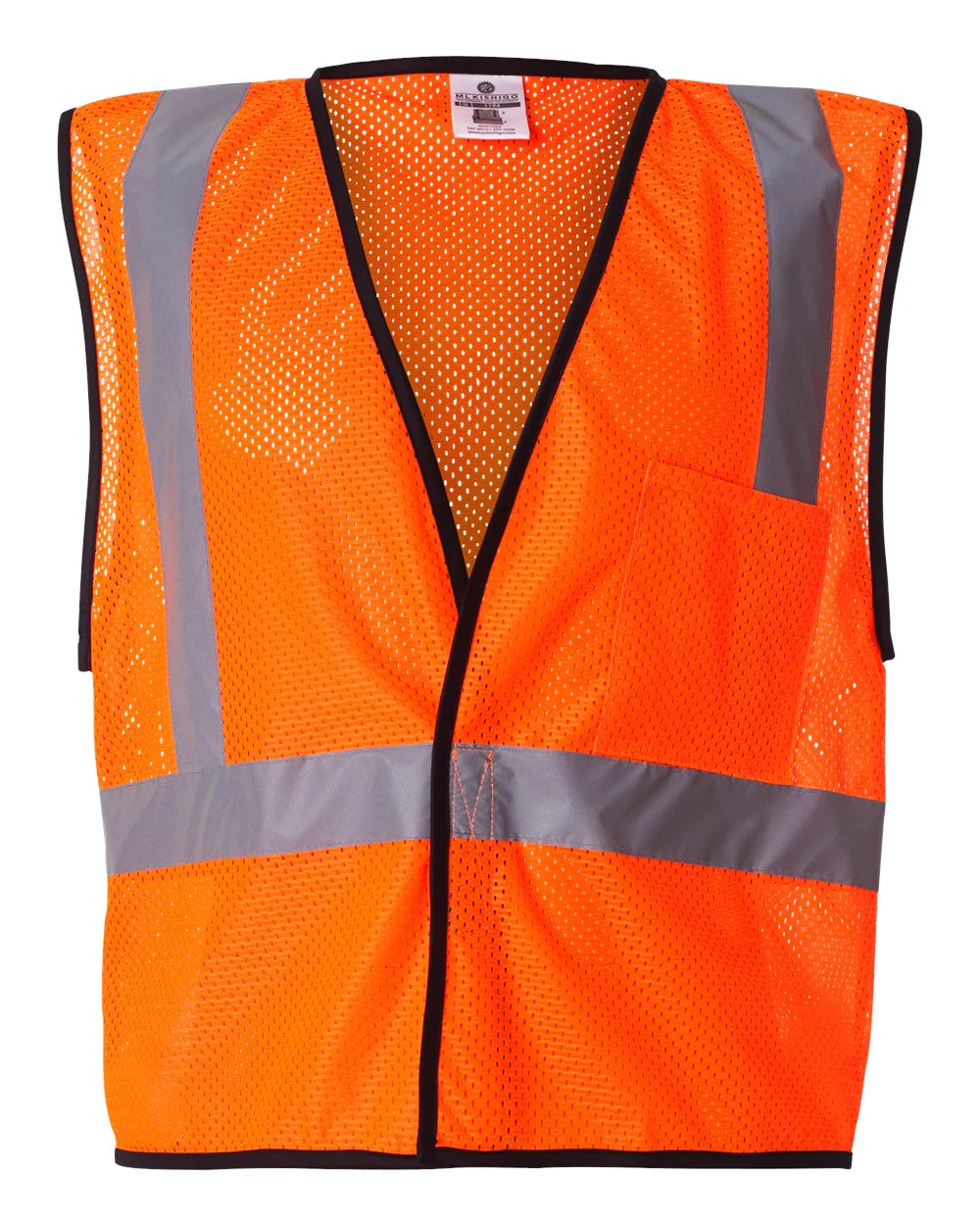 Kishigo-1193-1194-Economy Single Pocket Hook-and-Loop Mesh Vest - Image 5
