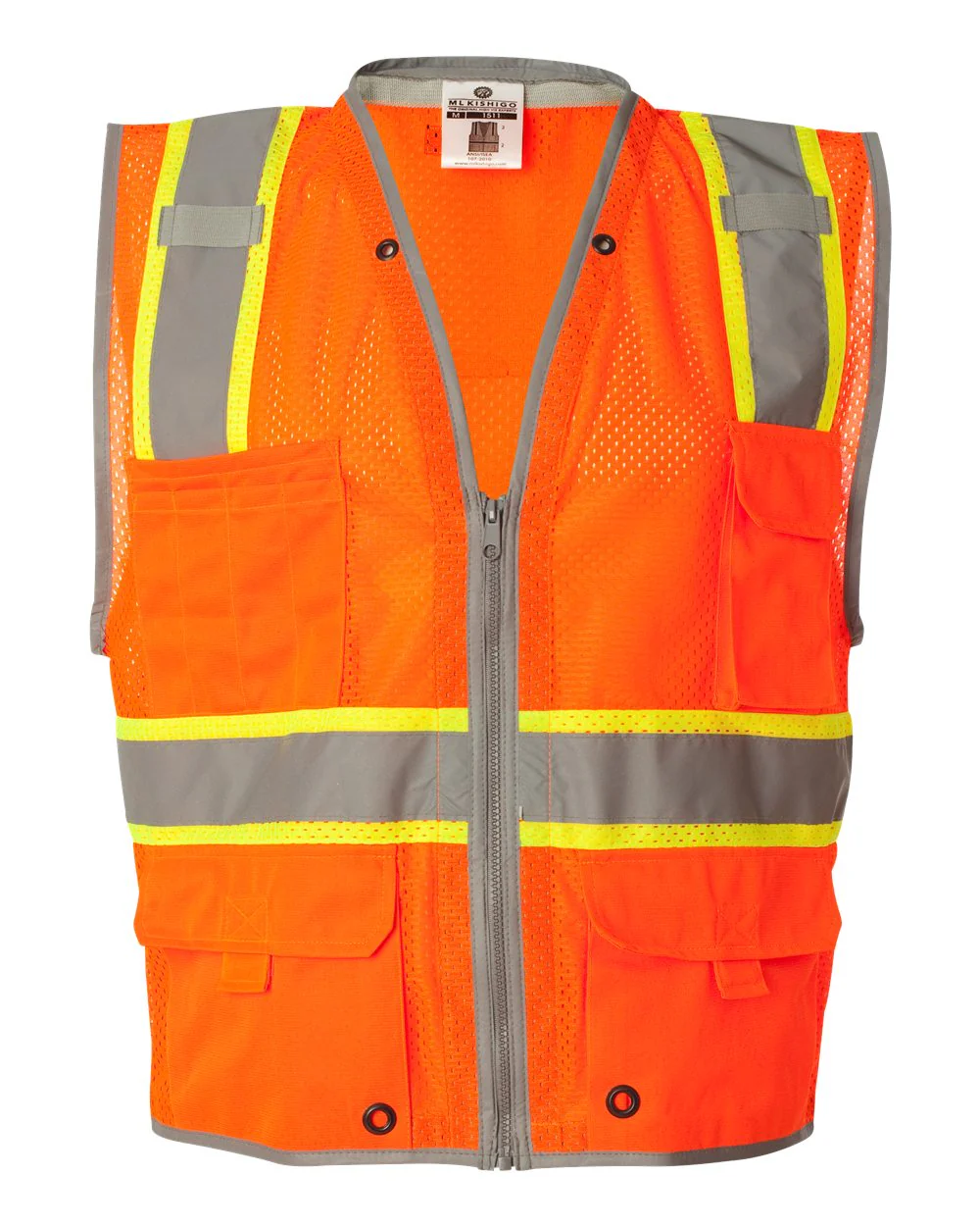 Kishigo-1510-1511-Premium Brilliant Series® Heavy-Duty Class 2 Vest - Image 8