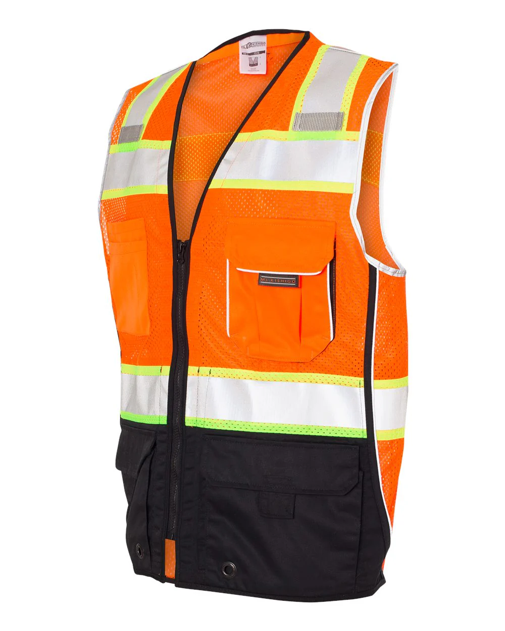 Kishigo-1515-1516-Premium Black Series® Black Bottom Class 2 Vest - Image 10