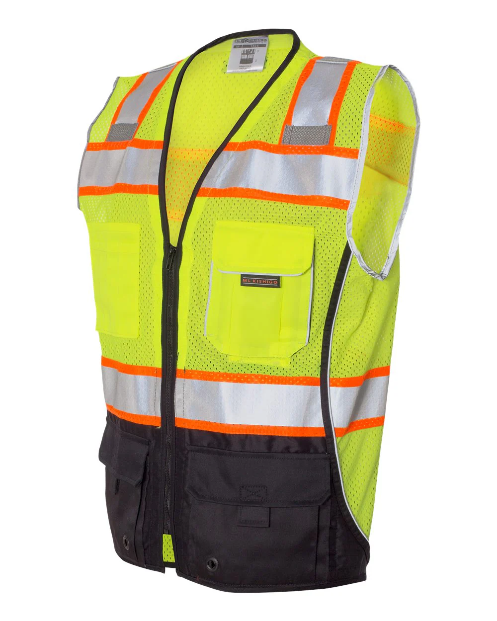 Kishigo-1515-1516-Premium Black Series® Black Bottom Class 2 Vest - Image 7
