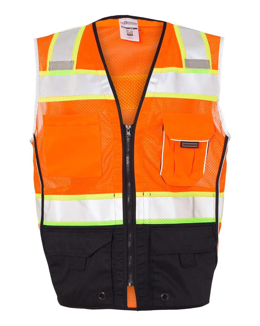 Kishigo-1515-1516-Premium Black Series® Black Bottom Class 2 Vest - Image 8