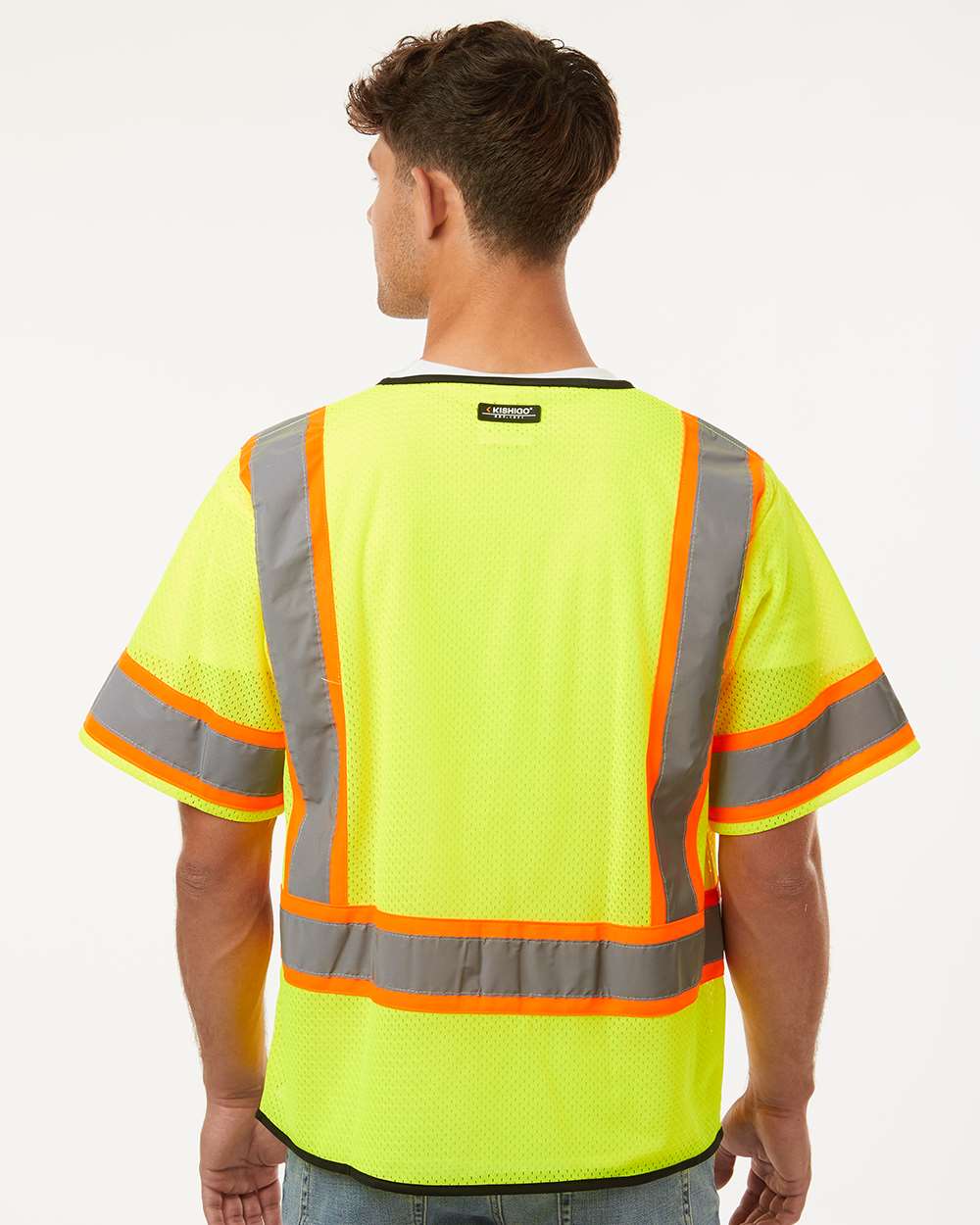 Kishigo-1565-1566-Class 3 Mesh Zippered Vest - Image 6