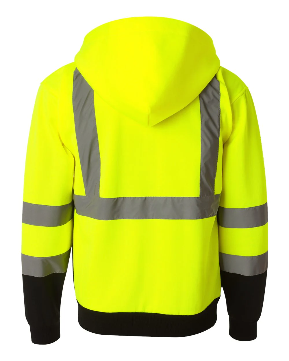 Kishigo-JS102-103-Hi-Vis Full-Zip Hooded Sweatshirt - Image 2