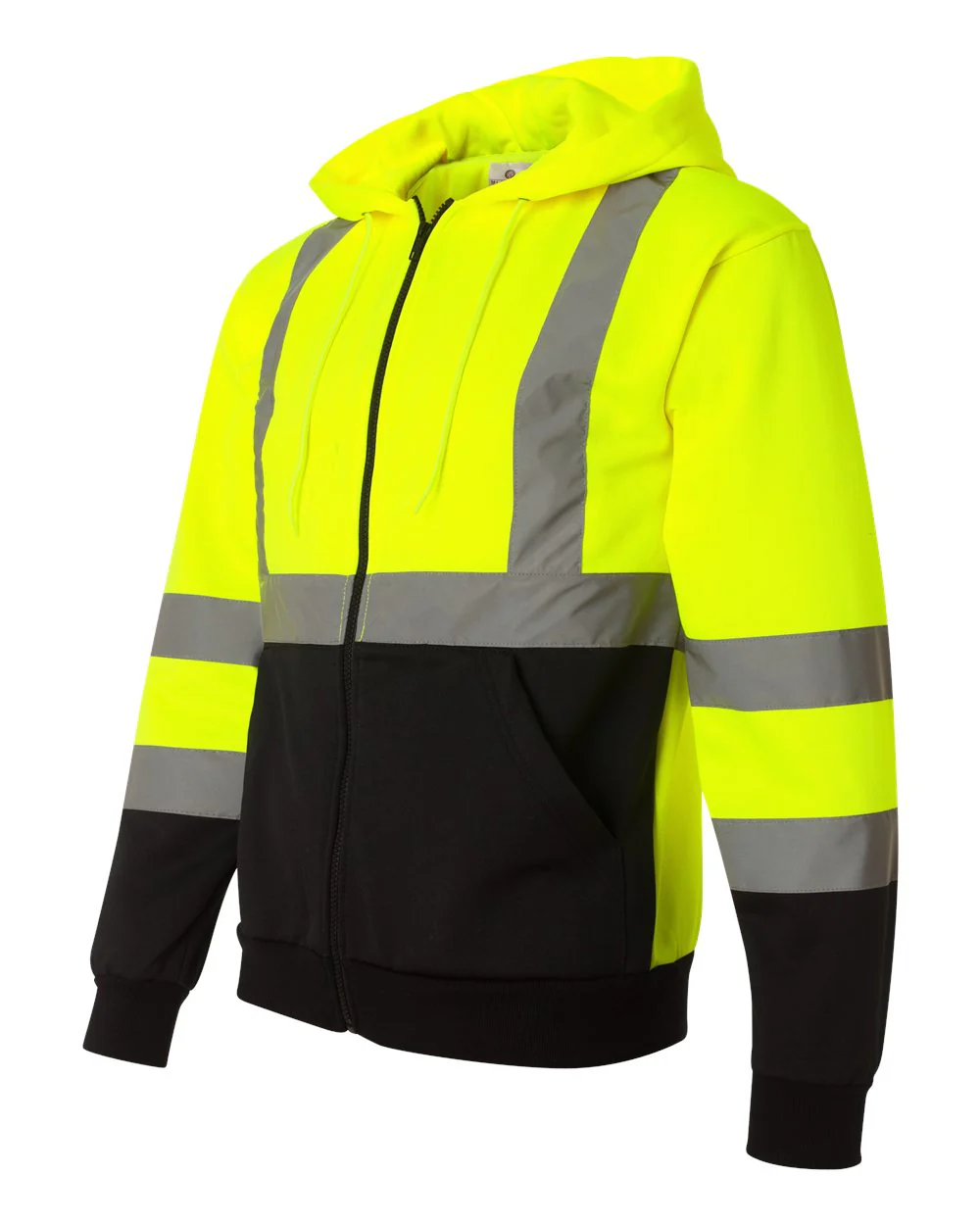 Kishigo-JS102-103-Hi-Vis Full-Zip Hooded Sweatshirt - Image 3