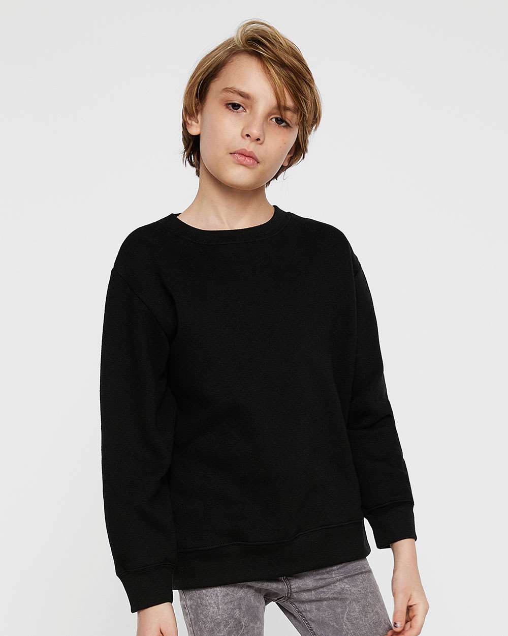 LAT-2225-Youth Elevated Fleece Crewneck Sweatshirt - Image 4