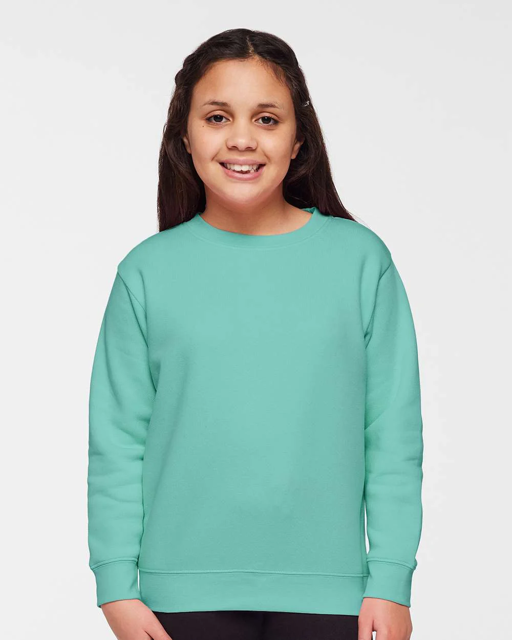 LAT-2225-Youth Elevated Fleece Crewneck Sweatshirt - Image 41