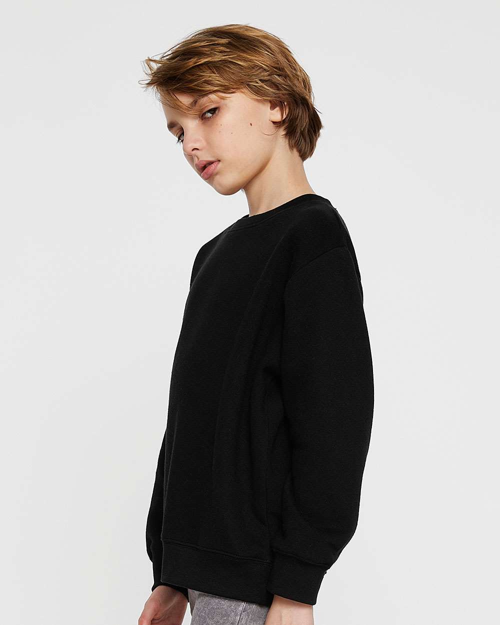 LAT-2225-Youth Elevated Fleece Crewneck Sweatshirt - Image 5