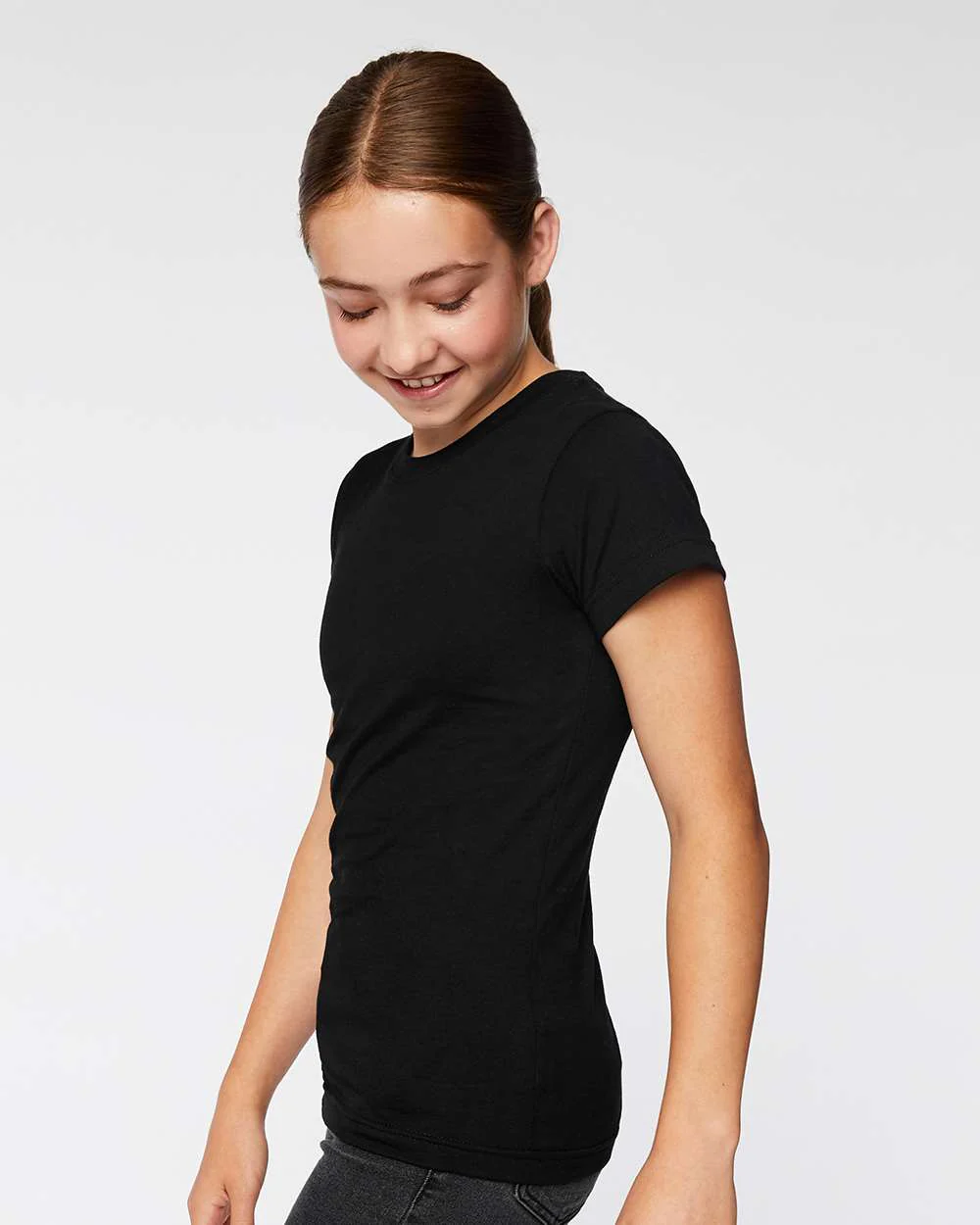 LAT-2616-Girls' Fine Jersey Tee - Image 6
