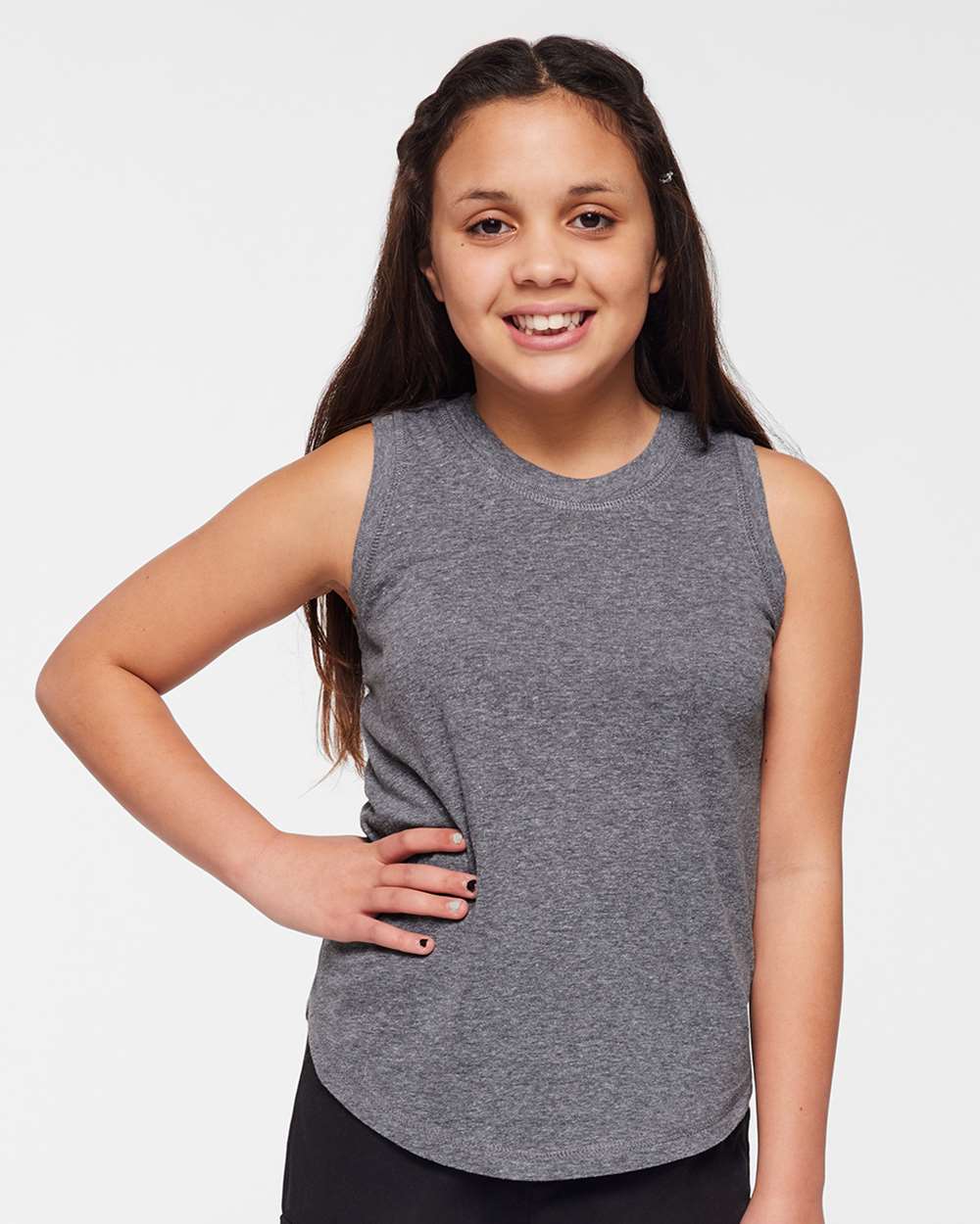 LAT-2692-Girls' Relaxed Fine Jersey Tank - Image 11