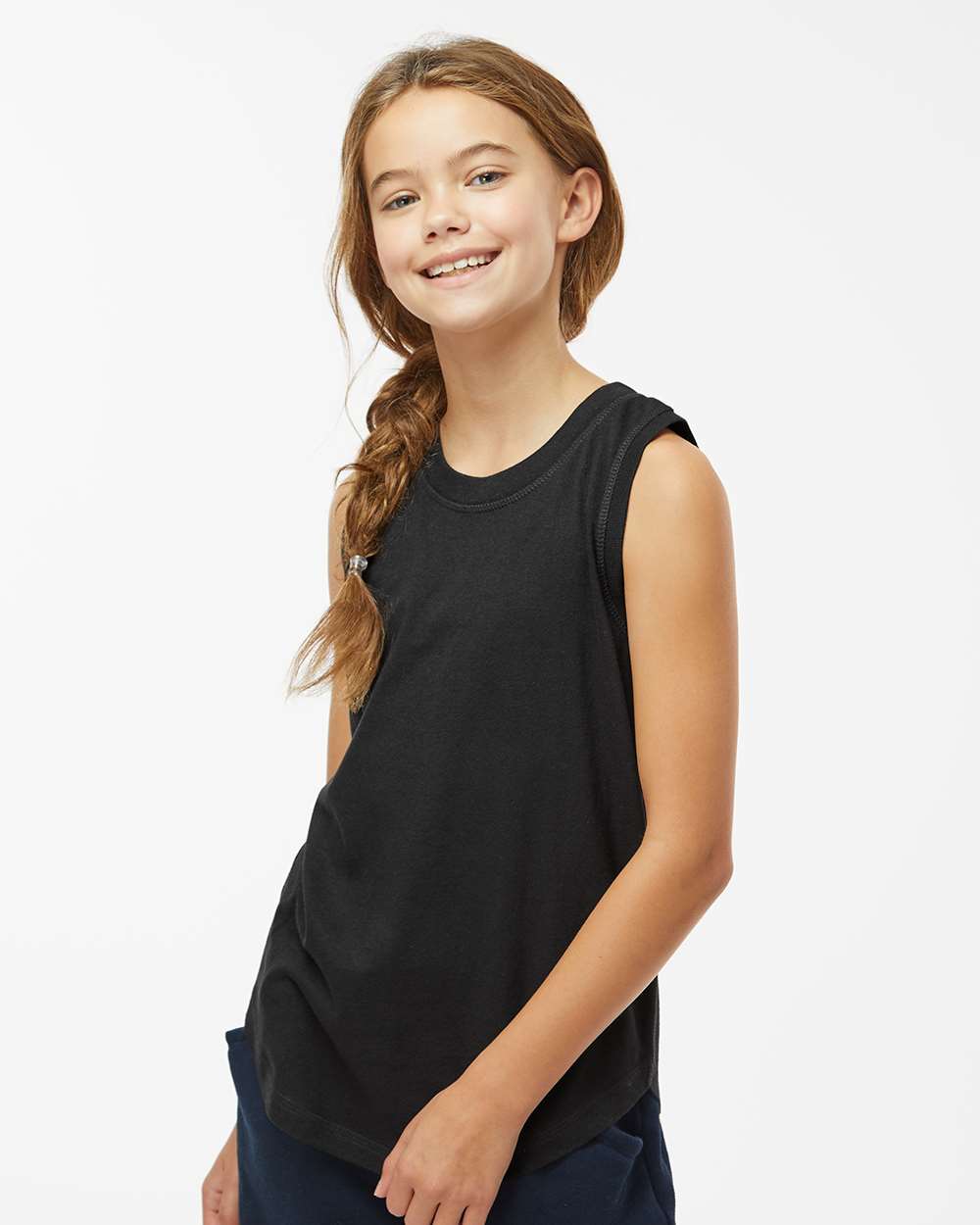 LAT-2692-Girls' Relaxed Fine Jersey Tank - Image 4