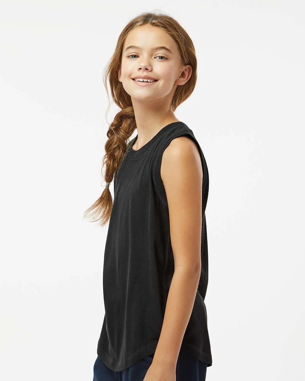 LAT-2692-Girls' Relaxed Fine Jersey Tank - Image 5