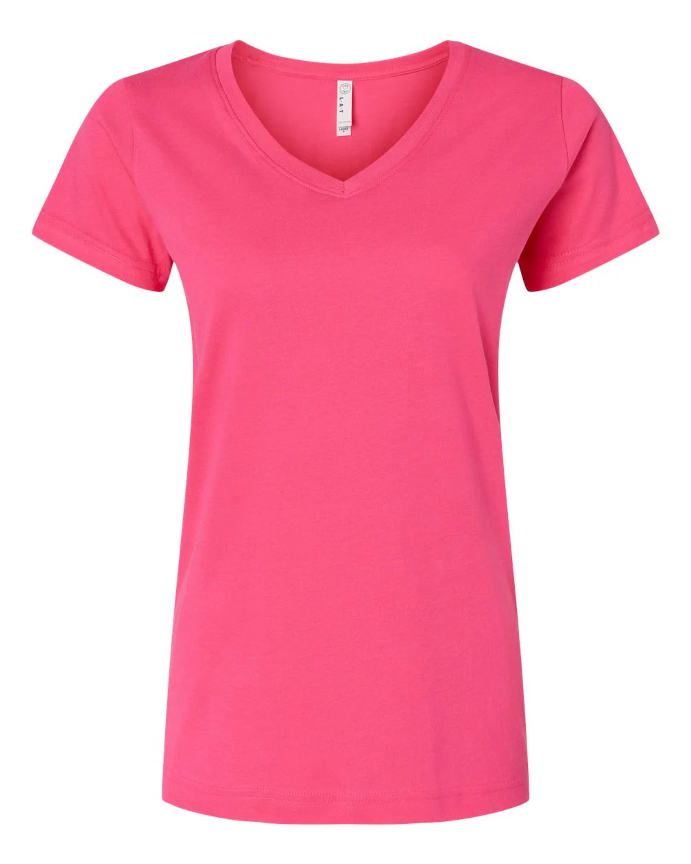 LAT-3507-Women's Fine Jersey V-Neck Tee - Image 14