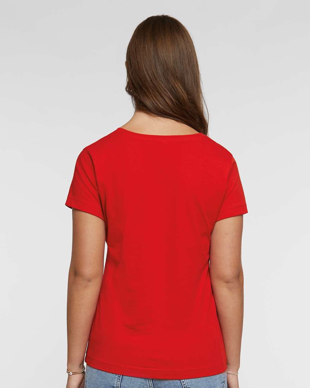 LAT-3507-Women's Fine Jersey V-Neck Tee - Image 25