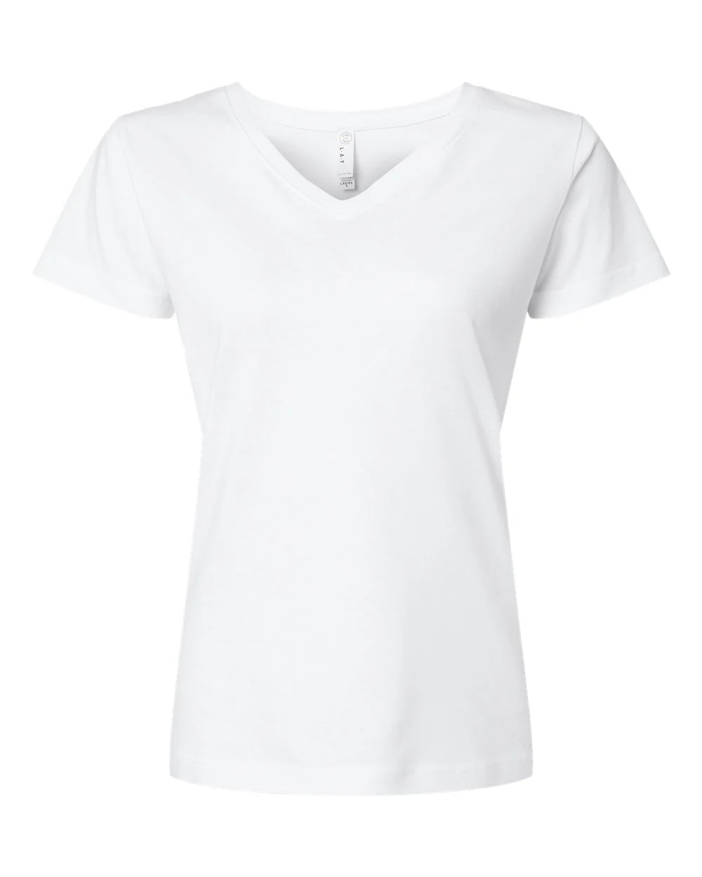 LAT-3507-Women's Fine Jersey V-Neck Tee - Image 26