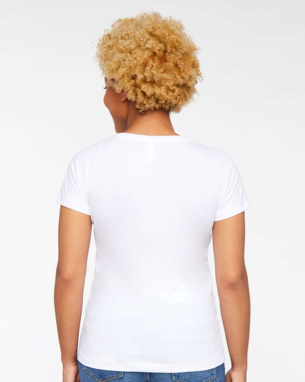 LAT-3507-Women's Fine Jersey V-Neck Tee - Image 31