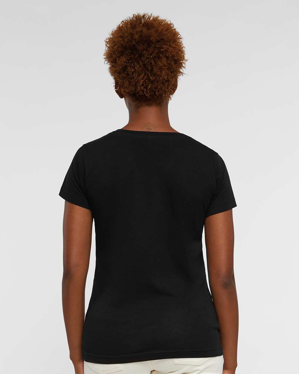 LAT-3507-Women's Fine Jersey V-Neck Tee - Image 7