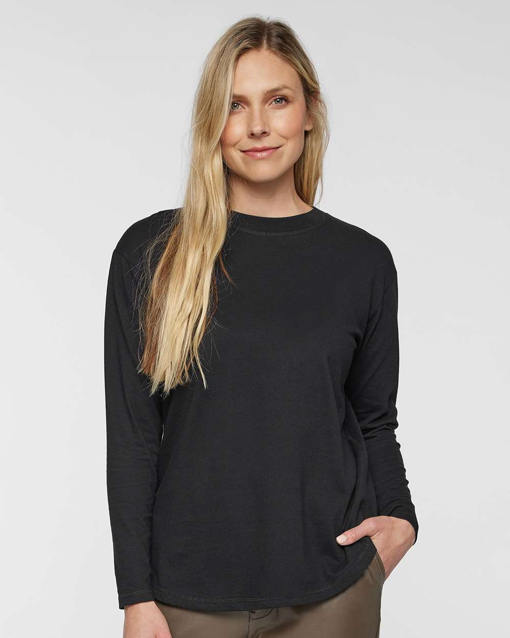 LAT-3508-Women's Fine Jersey Long Sleeve Tee - Image 4