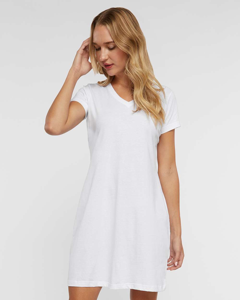 LAT-3522-Women's Fine Jersey V-Neck Coverup - Image 14