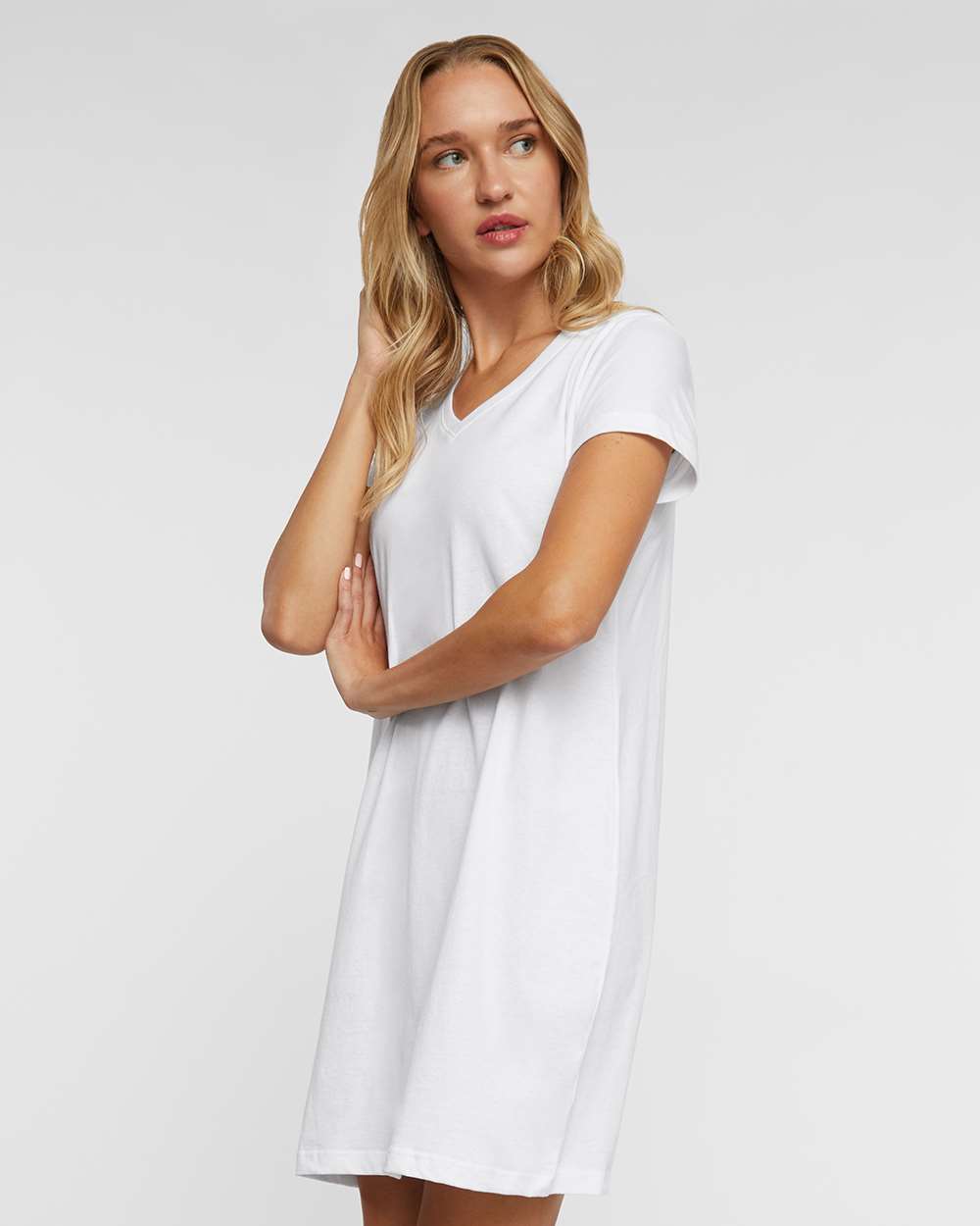 LAT-3522-Women's Fine Jersey V-Neck Coverup - Image 15