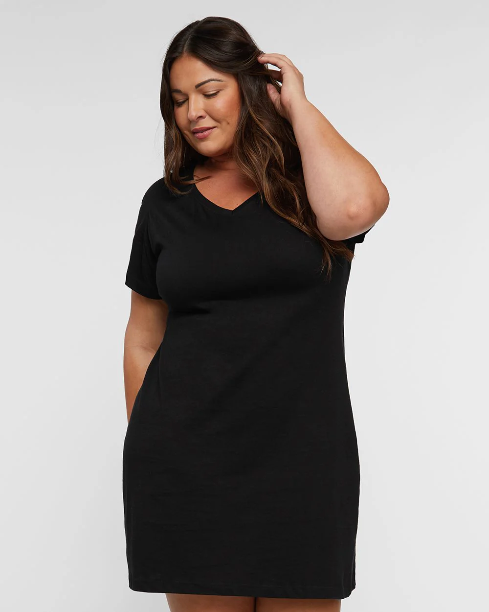 LAT-3522-Women's Fine Jersey V-Neck Coverup - Image 7