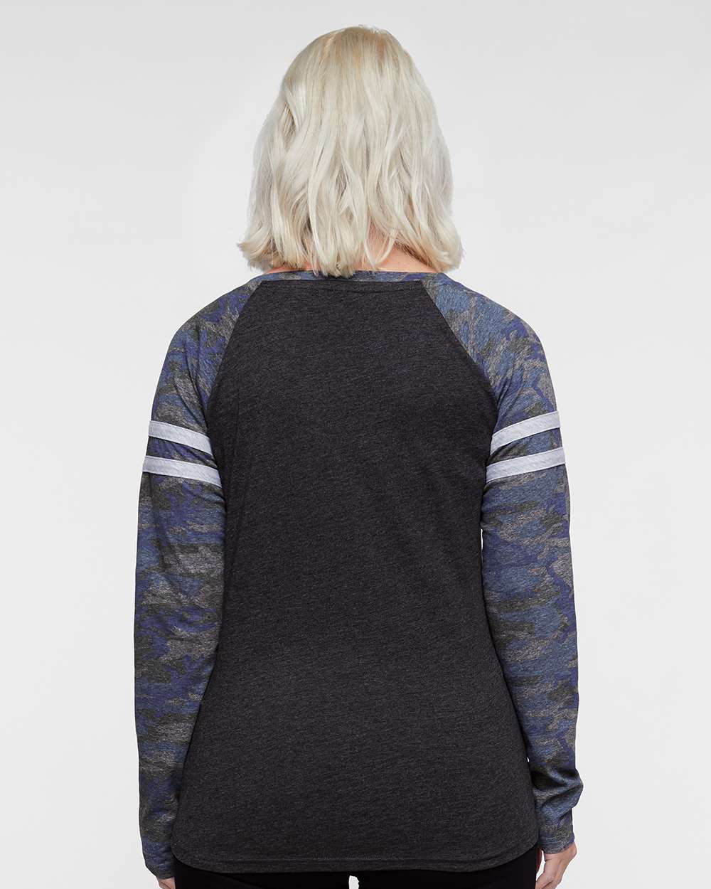 LAT-3534-Women's Fine Jersey Mash Up Long Sleeve T-Shirt - Image 10