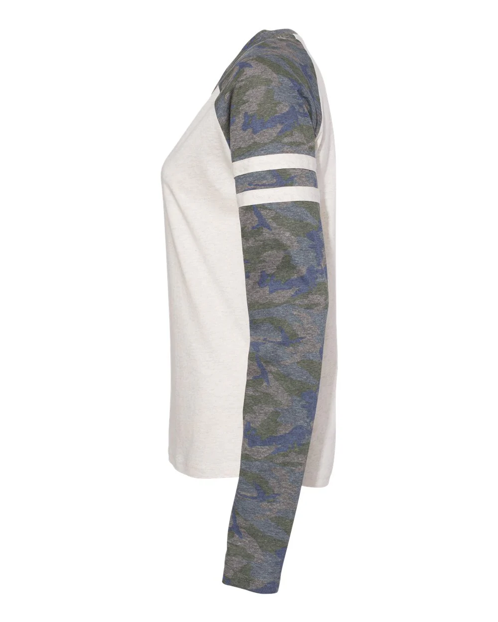 LAT-3534-Women's Fine Jersey Mash Up Long Sleeve T-Shirt - Image 4