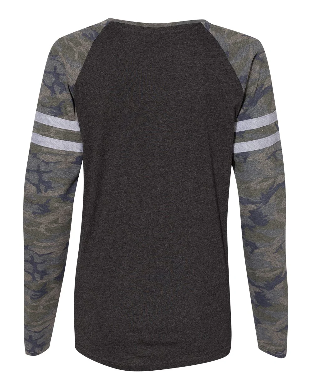 LAT-3534-Women's Fine Jersey Mash Up Long Sleeve T-Shirt - Image 6