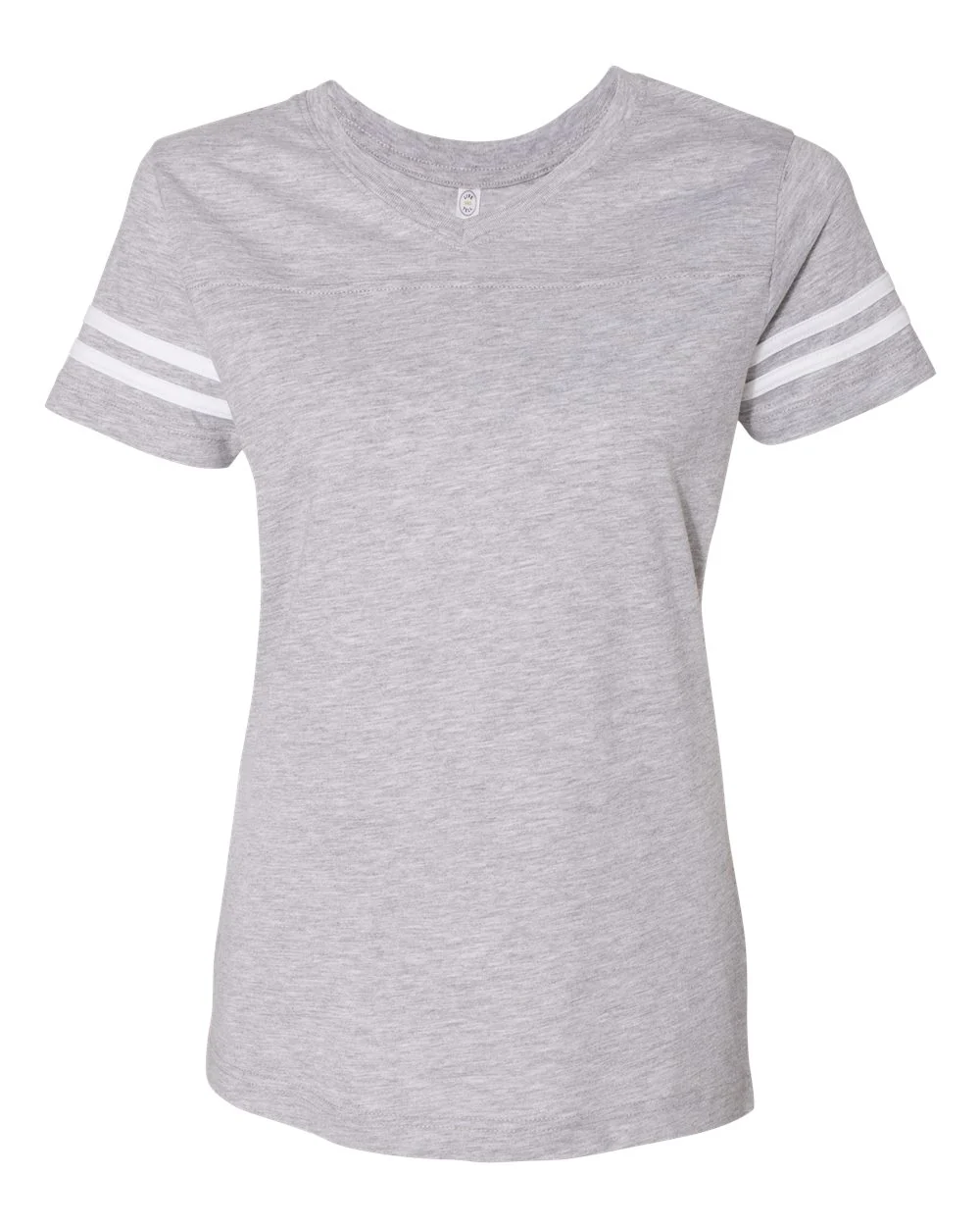 LAT-3537-Women's Football V-Neck Fine Jersey Tee - Image 14