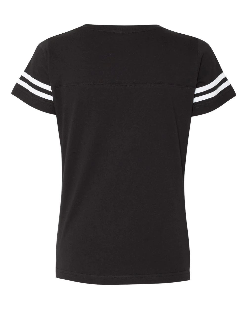 LAT-3537-Women's Football V-Neck Fine Jersey Tee - Image 2
