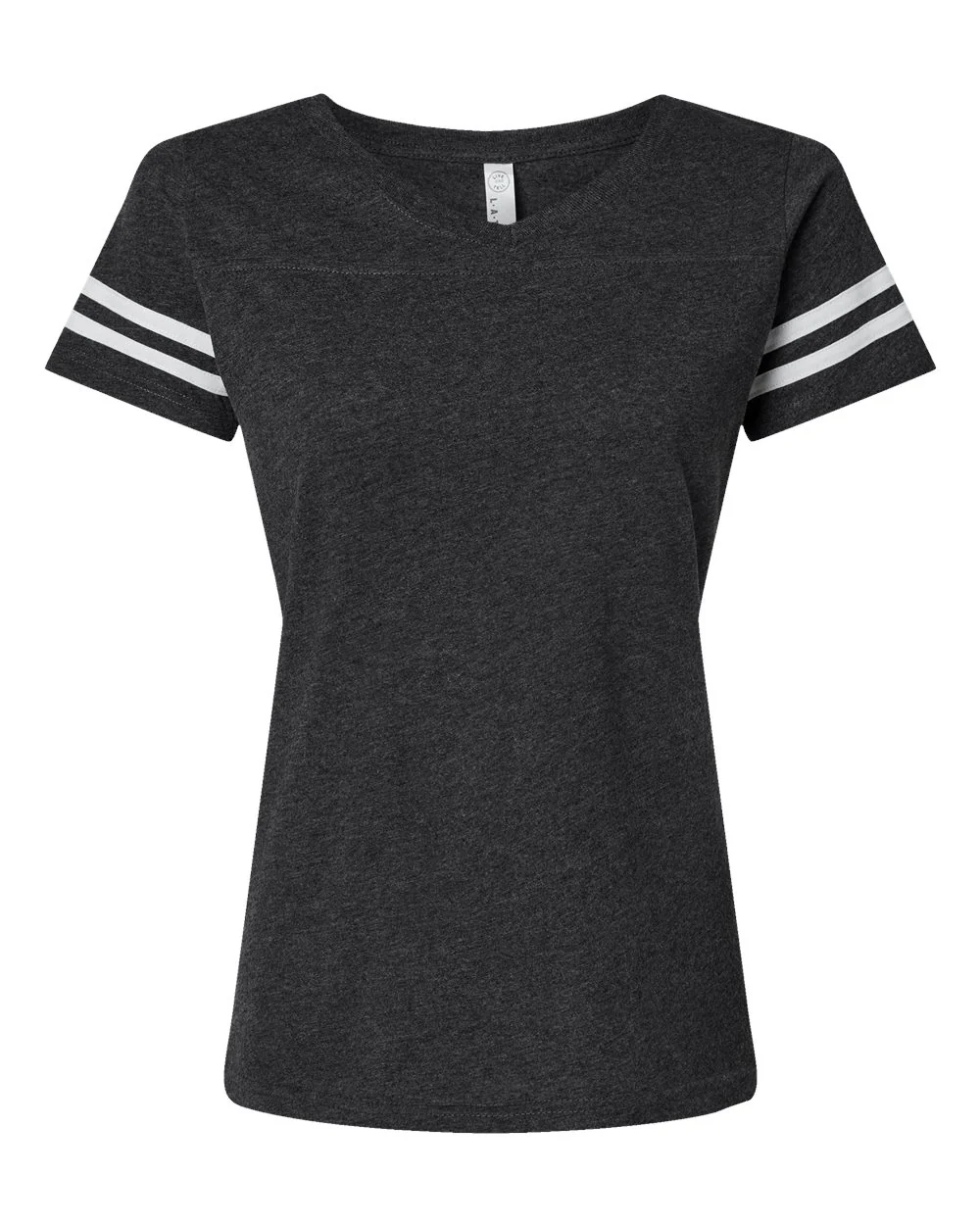 LAT-3537-Women's Football V-Neck Fine Jersey Tee - Image 44