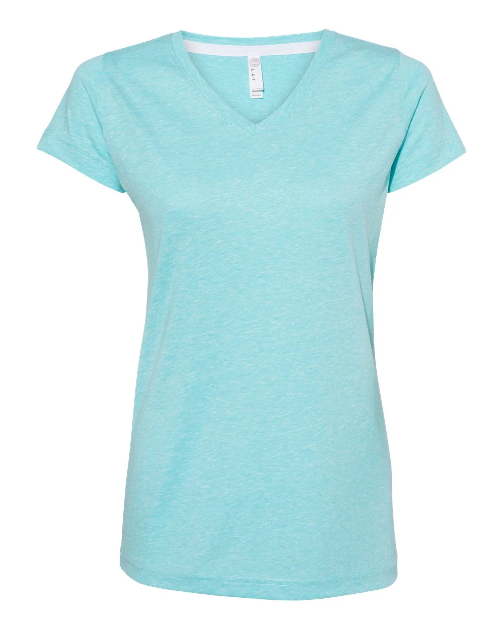 LAT-3591-Women's Harborside Mélange V-Neck Tee - Image 2