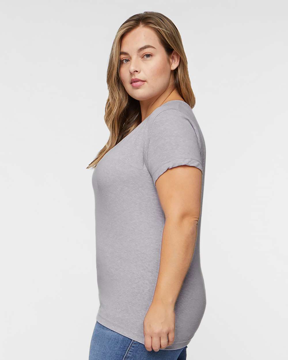 LAT-3591-Women's Harborside Mélange V-Neck Tee - Image 9