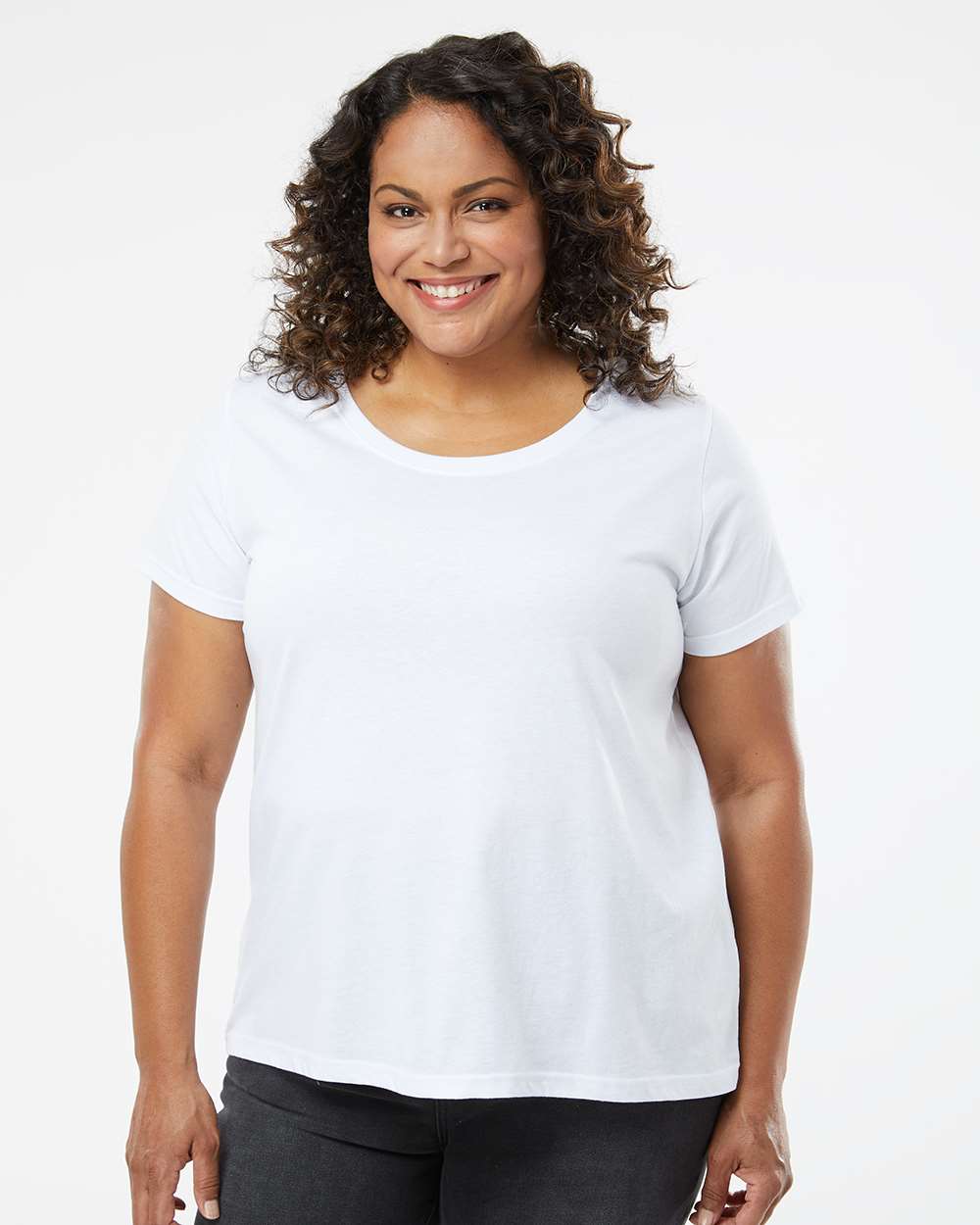 LAT-3816-Curvy Collection Women's Fine Jersey Tee - Image 11